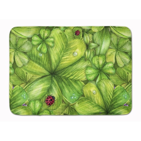 Carolines Treasures Shamrocks & Lady Bugs Machine Washable Memory Foam Mat BB5754RUG